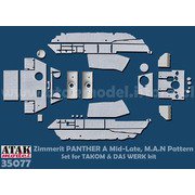AT35077 1/35 WWII ドイツ パンサー戦車A型 中後期型 MAN社製用ツィンメリットセット（タコム/ダスヴェルク用） [プラモデル用パーツ]