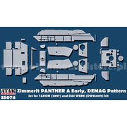 AT35074 1/35 WWII ドイツ パンサー戦車A型 前期型 デマーク社製用ツィンメリットセット（タコム2097/ダスヴェルクDW35009用） [プラモデル用パーツ]