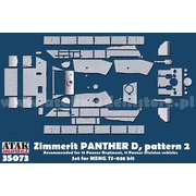 AT35073 1/35 WWII ドイツ パンサー戦車D型用ツィンメリットセット＃2（モンモデルTS-038/ES-003用） [プラモデル用パーツ]
