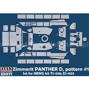 AT35071 1/35 WWII ドイツ パンサー戦車D型用ツィンメリットセット＃1（モンモデルTS-038/ES-003用） [プラモデル用パーツ]