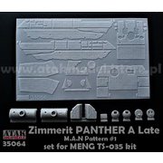 AT35064 1/35 WWII ドイツ パンサー戦車A型後期型 MAN社製用ツィンメリットセット＃1（モンモデルTS-035用） [プラモデル用パーツ]