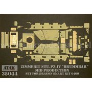 AT35044 1/35 WWII ドイツ IV号突撃戦車ブルムベア 中期生産車用ツィンメリットセット（ドラゴン6460用） [プラモデル用パーツ]