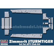 AT35036 1/35 WWII ドイツ 38cm突撃臼砲シュツルムタイガー用ツィンメリットセット（AFVクラブ用） [プラモデル用パーツ]