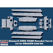 AT35026 1/35 WWII ドイツ キングタイガー重戦車（ヘンシェル砲塔）用ツィンメリットセット（ドラゴン用） [プラモデル用パーツ]