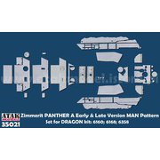 AT35021 1/35 WWII ドイツ パンサー戦車A型（初期型/後期型） MAN社製用ツィンメリットセット（ドラゴン6160/6168/6358用） [プラモデル用パーツ]
