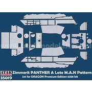AT35019 1/35 WWII ドイツ パンサー戦車A型（後期型） MAN社製用ツィンメリットセット（ドラゴン6358用） [プラモデル用パーツ]
