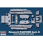 AT35015 1/35 WWII ドイツ パンサー戦車D型用ツィンメリットセット（ドラゴン用） [プラモデル用パーツ]
