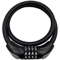 可変ダイヤルワイヤー錠 12×600mm BK 31655