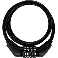 可変ダイヤルワイヤー錠 8×900mm BK 31660
