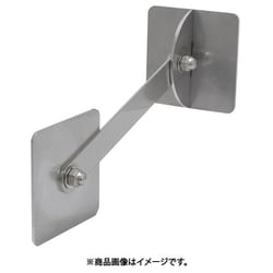 IRS-6565-100 [ステンレス製転倒防止可動式粘着金具 壁用 正方形65×65×100mm 2個入り 強度約100kg]