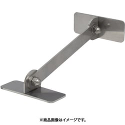 IYT-8030-100 [ステンレス製転倒防止可動式粘着金具 床壁兼用 長方形80×30×100mm 2個入り 強度約50kg]