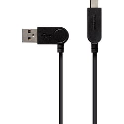 スイング式 USB-A to USB Type-Cケーブル 1.2m ブラック MPA-ACSW12BK