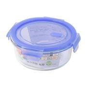 LD-466 [耐熱ガラス バルブ付 保存容器 丸型 620ml クリアブルー NewStyle]