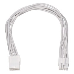 EPS12V用電源延長スリーブケーブル 30cm ホワイト PX-004V-WH