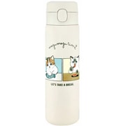 53-2076 mofusand ステンレスワンプッシュボトル 480ml おすし