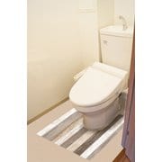 BKTSW-9080 [貼ってはがせる 防水 キズ保護シート トイレマットサイズ 90cm×80cm スクラップウッド グレー]
