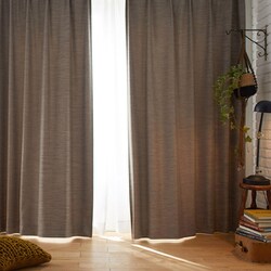 既製カーテン ドレープ オフト 100cm×200cm ブラウン 1枚入 V2102