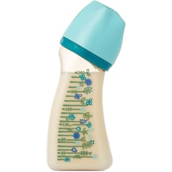 ドクターベッタ哺乳びん ブレイン 広口 WS4-240ml Flower Blue PPSU