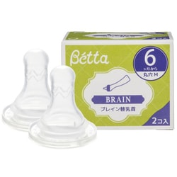 ブレイン 替乳首2個セット 丸穴 M