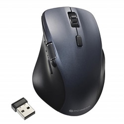 ワイヤレスマウス PCGEAR Bluetooth5.2/無線（2.4GHz）接続式 7ボタンタイプ 電池式 速度切替 横スクロール 接続先切替 静音 Mサイズ グレー PC-SMBWM10 H