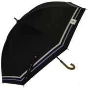 日傘 晴雨兼用 HAUムジライン晴雨兼用傘ショート 47cm 手開き式 UVカット加工 ブラック