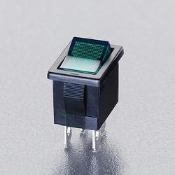 EA940DH-401 [125V/9A 2極単投/ネオン球照光ロッカースイッチ（緑）]