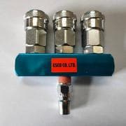 3連 エアーカップリング(ワンプッシュ型) EA140DK-3A