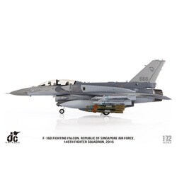 ミニカー　1/72 F-16D シンガポール空軍 145th FS 2015 [JCW-72-F16-019] JCW 1/72 (ダイキャスト製) F-16D シンガポール空軍 145th FS