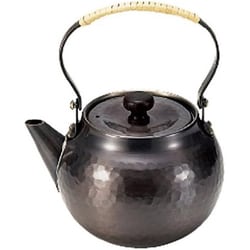 純銅 黒銅仕上げ 槌目 急須（ツル巻） BC-103