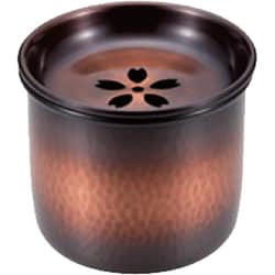 純銅 赤胴仕上げ 槌目 建水 BC-204