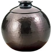 BC-1301 [純銅 黒銅仕上げ 真心 槌目 一輪挿し（壺型）]