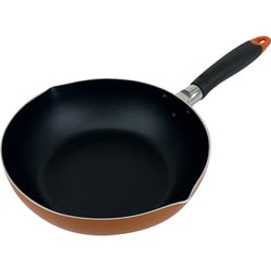 クリュ ふっ素加工 IH対応深型フライパン 24cm オレンジ HB-8929