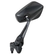 バイクミラー ナポレオン(NAPOLEON) シャークミラー6(左右共通)ブラック 防眩鏡(レイセーブ) 10mm 正・逆ボルト1個ずつ/1本入り NA-013