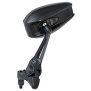 バイクミラー ナポレオン(NAPOLEON) シャークミラー7(左右共通)ブラック 防眩鏡(レイセーブ) 10mm 正・逆ボルト1個ずつ/1本入り NA-014