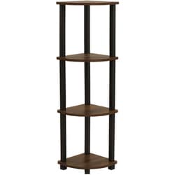 オープンラック Nクイックイージーコーナー4段 幅29.7×奥行 29.7×高さ112.5cm ブラウン NQ-CN4 BR