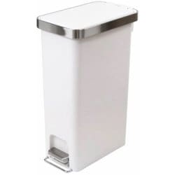 ハナスリムステップビン 45L ホワイト EK6268-40L-WH