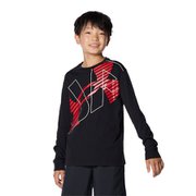 スーパービッグロゴ ロングスリーブTシャツ SUPER BIG LOGO LONG SLEEVE T-SHIRT 1381168 Black/Red(001) YSMサイズ [アウトドア トップス キッズ]