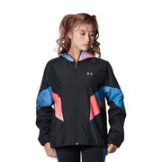 トリコット ウーブン フルジップ フーディー TRICOT WOVEN FULL ZIP HOODIE 1381236 BLK(001) LGサイズ [ランニングウェア ジャケット レディース]