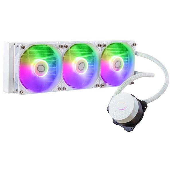 クーラーマスター Cooler MasterMLW-D36M-A18PZ-RW [MasterLiquid 360L Core ARGB White LGA1700/AM5対応 360mmラジエーター搭載 簡易水冷 CPUクーラー]Ω