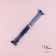 IQ-AW025B41-BL [Apple Watch 41/40/38mm クリア スリムベルト （025） ブルー]