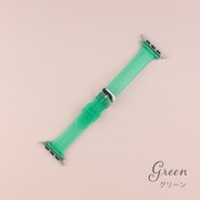 IQ-AW025B41-GR [Apple Watch 41/40/38mm クリア スリムベルト （025） グリーン]