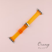 IQ-AW025B41-OR [Apple Watch 41/40/38mm クリア スリムベルト （025） オレンジ]