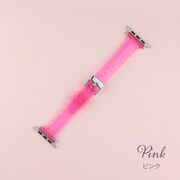 IQ-AW025B41-PK [Apple Watch 41/40/38mm クリア スリムベルト （025） ピンク]