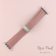 IQ-AW022B41-PK [Apple Watch 41/40/38mm マグネット レザーベルト （022） ローズピンク]
