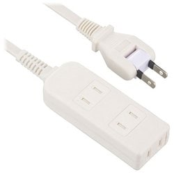 安全タップ 3個口 1m ホワイト HS-T31SFW-22