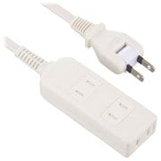 安全タップ 3個口 1m ホワイト HS-T31SFW-22