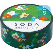 SODA(ソーダ) 透明マスキングテープ オハナバタケ CMT15-015