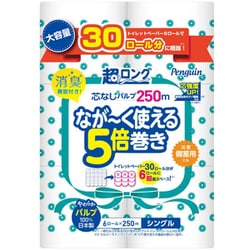 ペンギン 超ロングパルプ5倍巻き 6ロール シングル