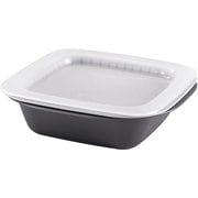 SELECT100 クッキング コンテナ 浅型 コランダー 深型 グレー 水切り 蒸し ゆで野菜 食洗機対応 日本製 DH3146