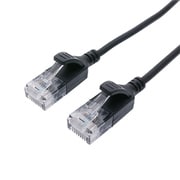 カテゴリー6A LANケーブル 極細 ブラック 0.5m C6A-S5BK